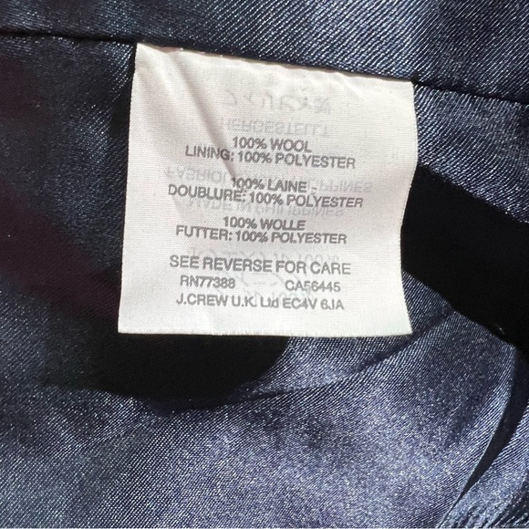 J. Crew Wool Zippered Coat Black Watch Tartan Size 4 Classic Academia Peacoat - Picture 7 of 15